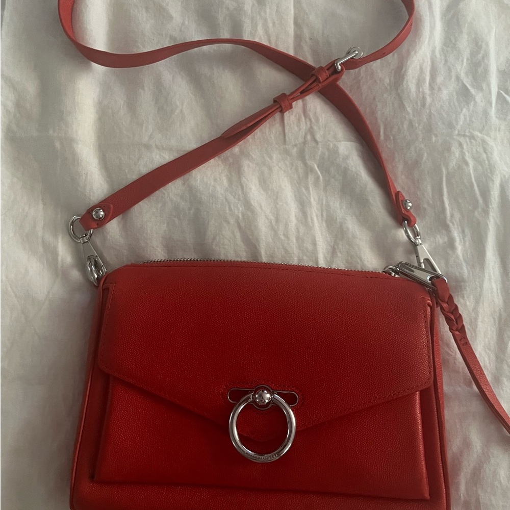 Excellent condition Rebecca Minkoff Mac crossbody one Red with silver accents